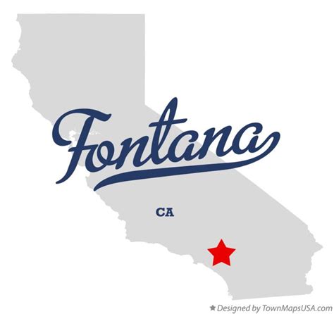 Map of Fontana, CA, California