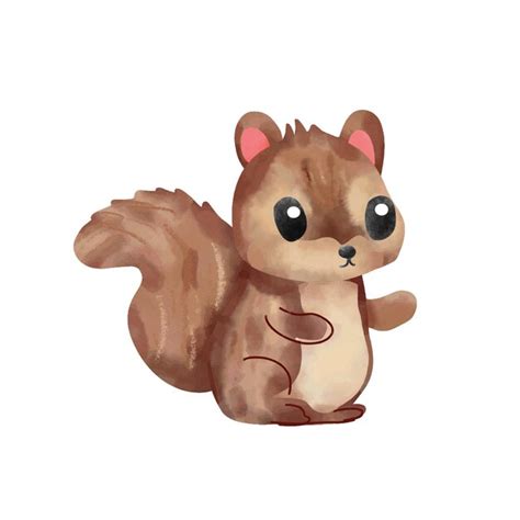 Premium Vector | Cute squirrel watercolor