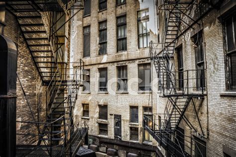 Inner City Old Buildings and Fire Escapes Stock Photos - FreeImages.com