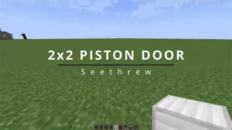 2x2 piston door tutorial | 1.18 | 2022 - YouTube