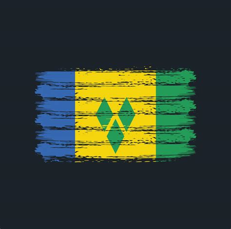 Saint Vincent and the Grenadines Flag Brush Strokes. National Flag 6553356 Vector Art at Vecteezy