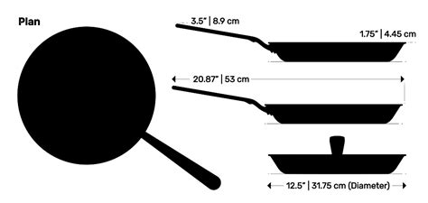 Frying Pan - 12” Dimensions & Drawings | Dimensions.com