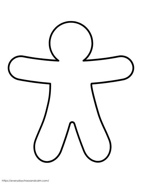 Free Gingerbread Man Template (Printable PDF)