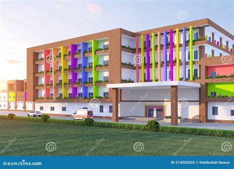 Children Hospital 3D Rendering - Exterior Design Using Lumion â€“ Front ...