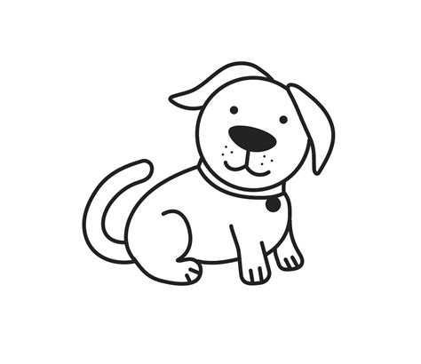 SVG CLIPART Cute Simple Dog Outline Cute Kids Clipart - Etsy Singapore