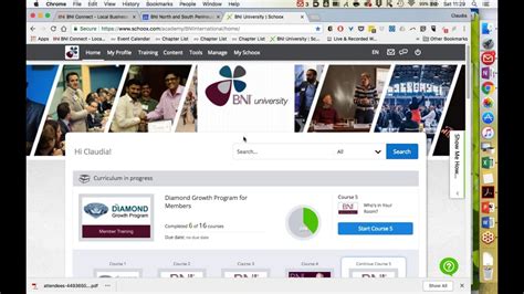 How to log on to BNI University and find courses - YouTube