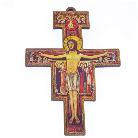 14.5cm wooden St. Francis of Assisi cross