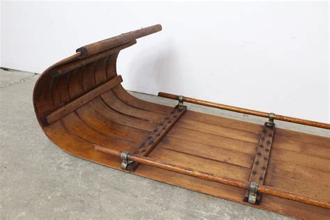 Sold Price: Antique Wood Toboggan Sled, by Paris Manufacturing Co. - August 6, 0121 12:00 PM EDT