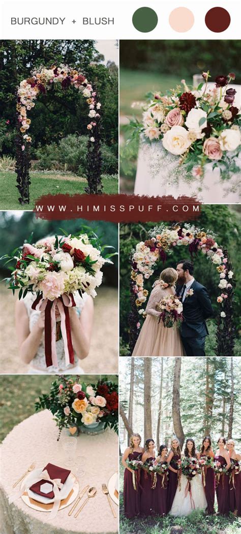 ️ Top 7 Burgundy Wedding Color Combos for 2024 - Hi Miss Puff