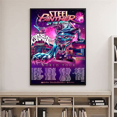 Steel Panther Band Poster, Steel Panther On The Prowl World Tour 2023 Poster