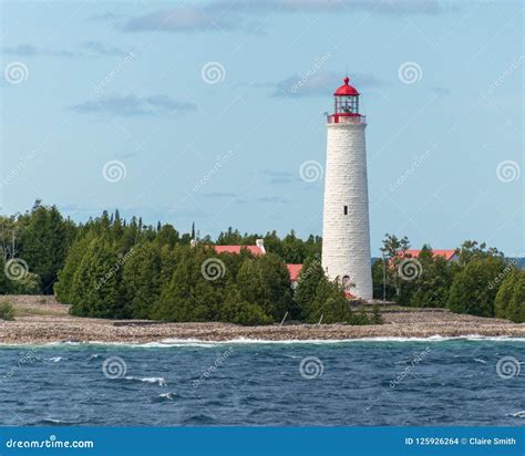 Cove Island Lighthouse Tobermory, Bruce Peninsula Landscape Stock Photo - Image of peninsula ...