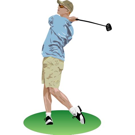 Vector image of golf player | Free SVG