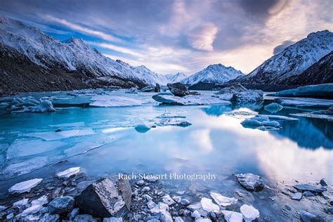 Tasman Lake Winter Sunrise | New Zealand Landscape Photography | NZ ...