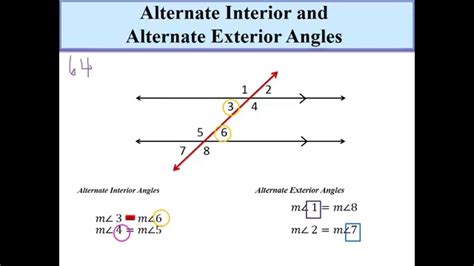 Alternate Interior Angles and Alternate Exterior Angles - YouTube