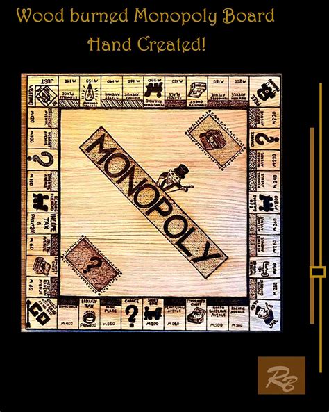 Custom Board Games, Wood, Board Games, Monopoly, Wood, Monopoly Board ...