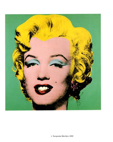 ANDY WARHOL Turquoise Marilyn Monroe, Vintage Pop Art Book Print, Celebrity Portrait, Modern ...