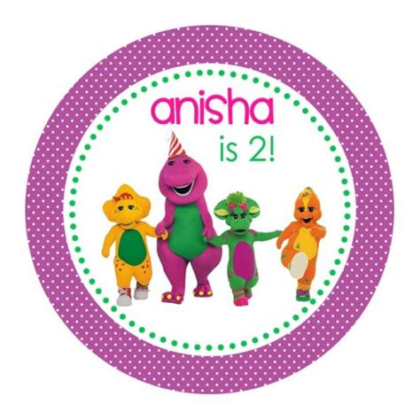 Barney & Friends Party Favour Stickers/Tags – CallaChic