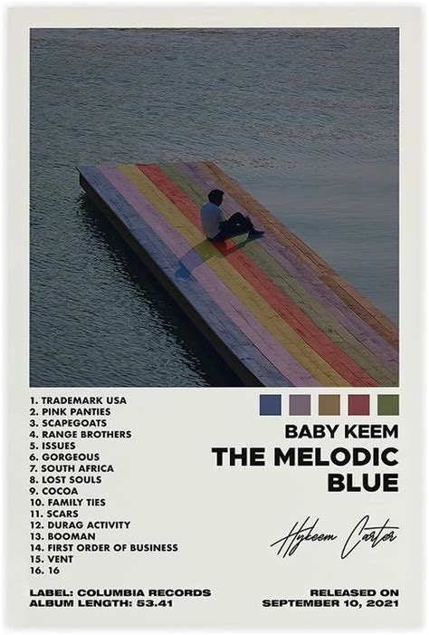 Amazon.com: VEZCOS Baby Keem The Melodic Blue Music Album Cover Canvas ...