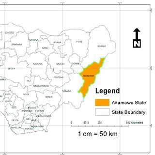 Map of Nigeria showing Adamawa State. | Download Scientific Diagram