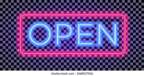 Vector Neon Open Sign Light Style Stock Vector (Royalty Free ...