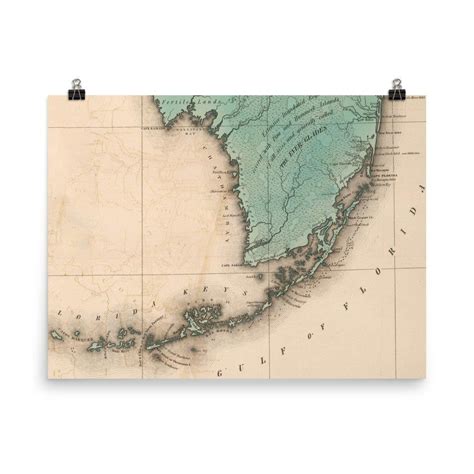 Florida Keys Map 1883 Vintage Nautical Atlas Poster - Etsy | Florida keys map, Florida keys ...