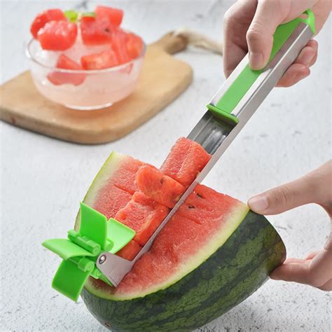 Watermelon Slicer Cutter Tongs Corer Fruit Melon Stainless Steel Tools NEW Watermelon Cut ...