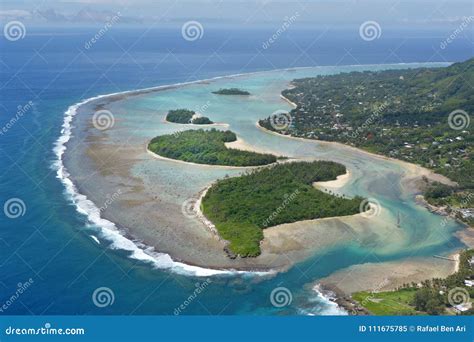 Aerial Landscape View of Muri Lagoon in Rarotonga Cook Islands Stock ...