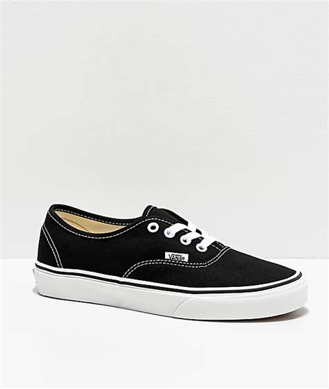 Vans Authentic Black and White Skate Shoes | Zumiez