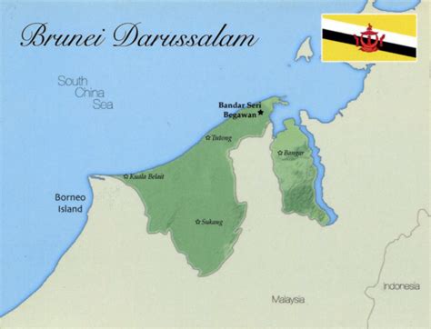 Large Detailed Map Of Brunei With Rivers And Major Cities Brunei ...