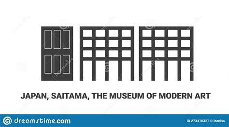 Japan, Saitama, the Museum of Modern Art, Travel Landmark Vector Illustration Stock Vector ...