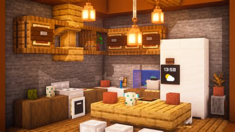 Minecraft: KitchenㅣTutorial : DetailCraft | Minecraft room, Minecraft ...