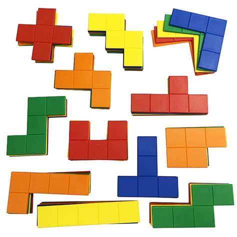60 Pieces Plastic Flat Tetris Puzzle | PLOMA