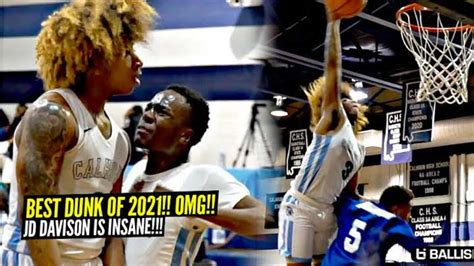 JD Davison Throws Down BEST DUNK OF 2021 SO FAR!! Absolutely DEMOLISHES Defender & TURNS UP ...