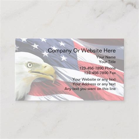 Patriotic Business Card Template | Zazzle | Business card template ...