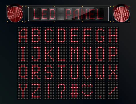 LED digital font on black background 6210342 Vector Art at Vecteezy