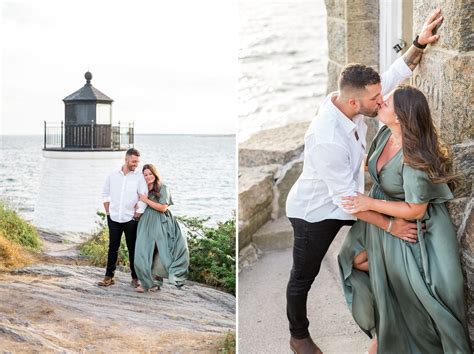 Castle Hill Lighthouse Engagement Session - Sarah Surette