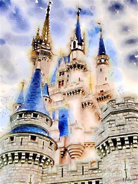 Sleeping Beauty Castle Painting by HELGE Art Gallery - Fine Art America