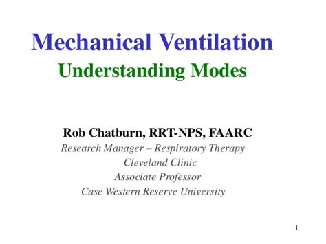 Mechanical ventilation, understanding modes.