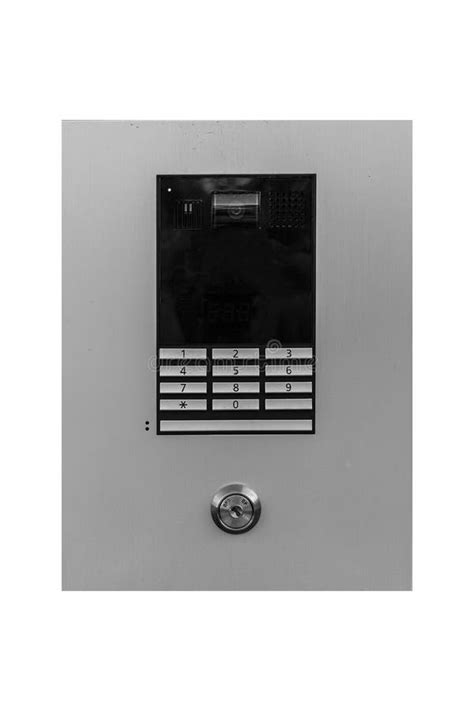 Security intercom button stock photo. Image of button - 187511742