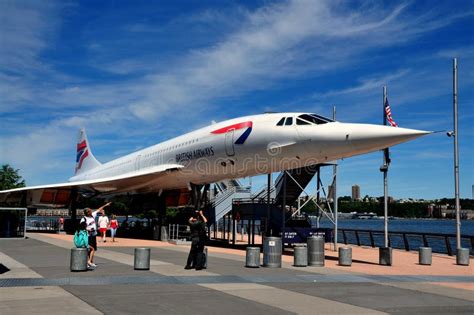 NYC: Concorde Aircraft at Intrepid Museum Editorial Photography - Image ...