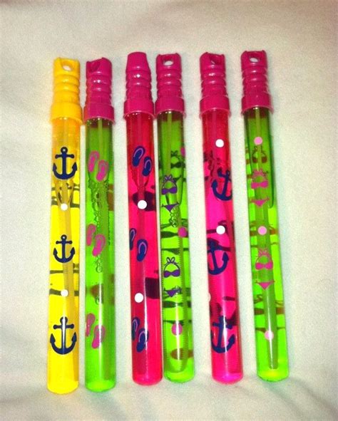 Items similar to Party Favor Package- Set of 10 Personalized Bubble Wands on Etsy | Bubble wands ...