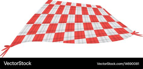 Picnic blanket isolated Royalty Free Vector Image