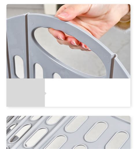 Ds2334 Plastic Dirty Clothes Basket Laundry Reusable Grocery Bags Foldable Laundry Hamper ...