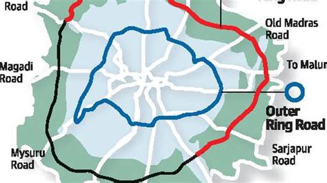 Peripheral Ring Road Bangalore Route Map