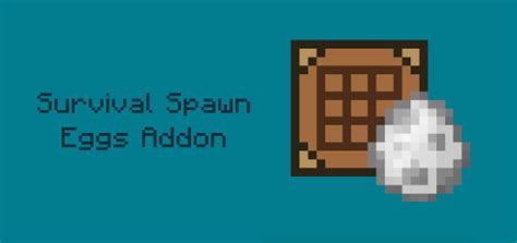 Survival Spawn Eggs Addon » MCDL Minecraft Addons