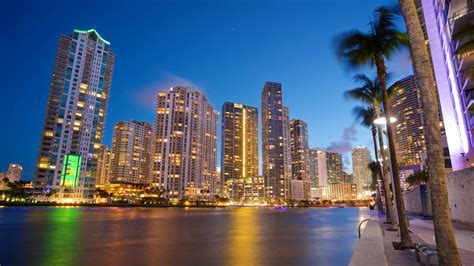 Download Panoramic View of Downtown Miami Skyline Wallpaper ...