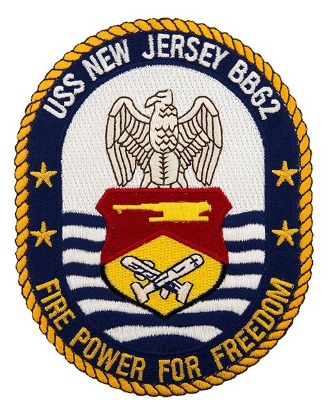 USS New Jersey BB-62 Ship Patch | Flying Tigers Surplus