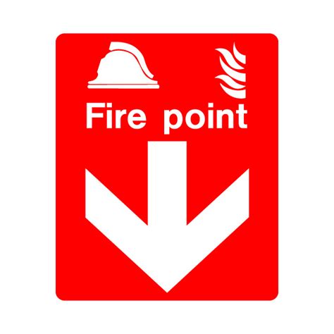 Fire Point Sign 150mm x 200mm Rigid Plastic Facility Maintenance ...