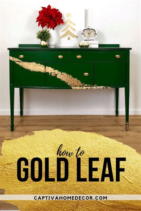 How to Golf Leaf Furniture | Gold leaf furniture, Gold leaf diy, Gold furniture