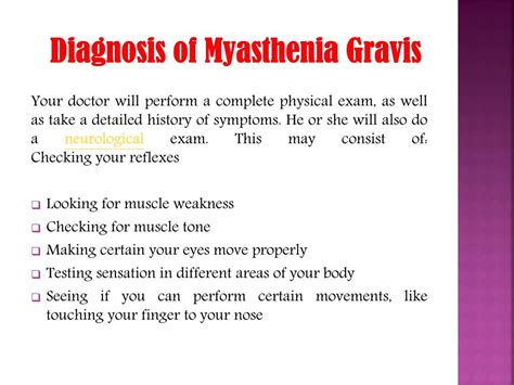 Myasthenia Gravis Disease Symptoms